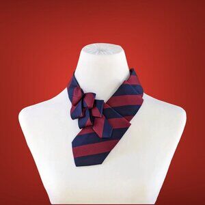 Ogsplosh Unisex Striped Ascot Made From A Repurposed Necktie NEW